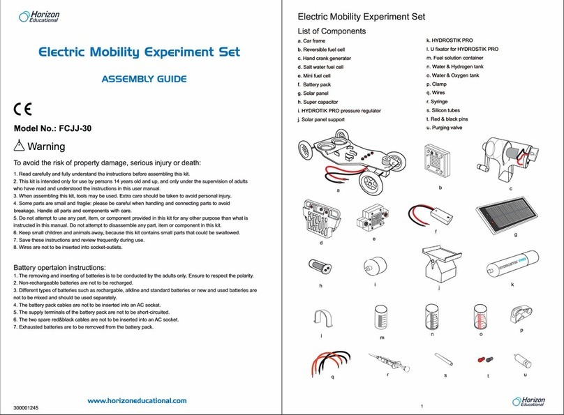 Horizon Educational Electric Mobility Experiment Set Assembly guide Horizon Educational Electric Mobility Experiment Set Assembly guide