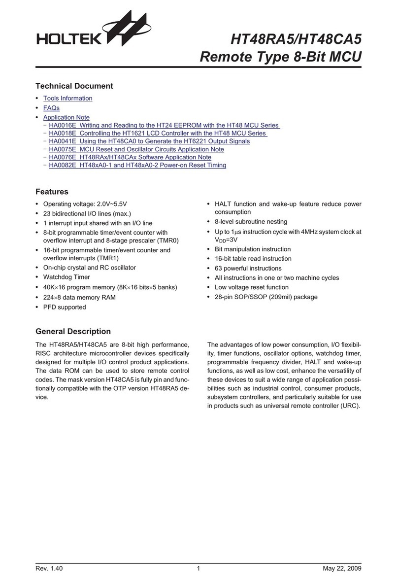 Holtek HT48RA5 Technical document