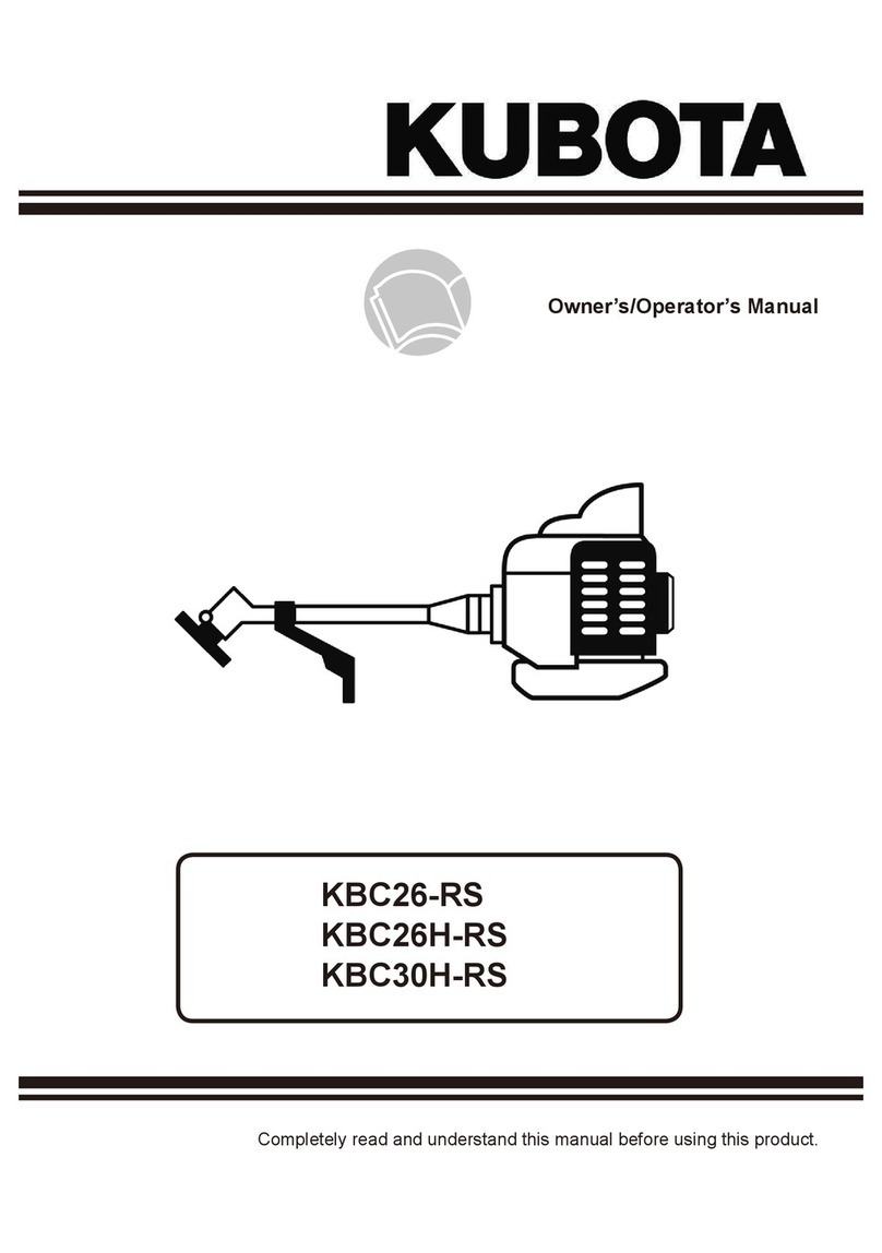 Kubota KBC26-RS Owner's/operator's manual