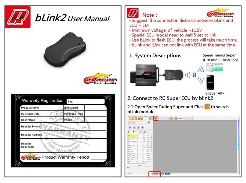 aRacer bLink2 user manual