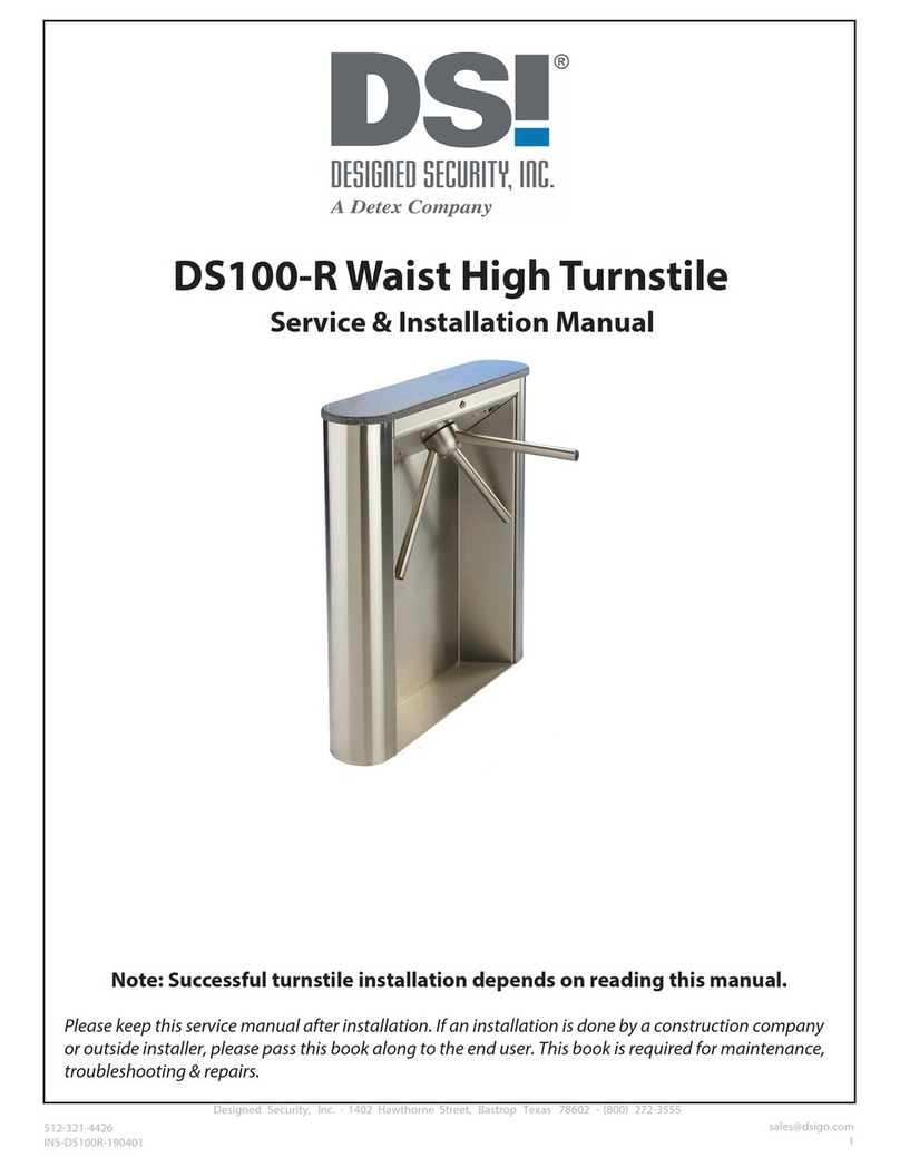 Detex DSI DS100-R Service & installation manual