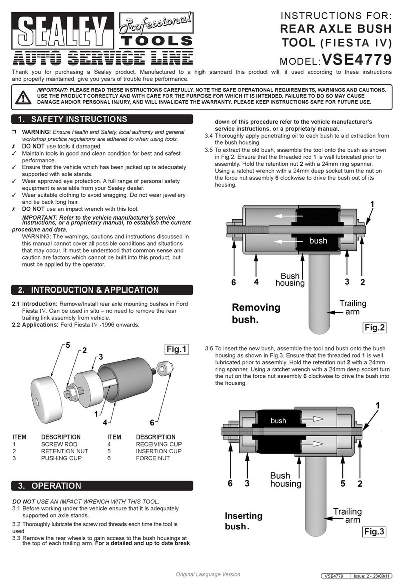 Sealey VSE4779 instructions