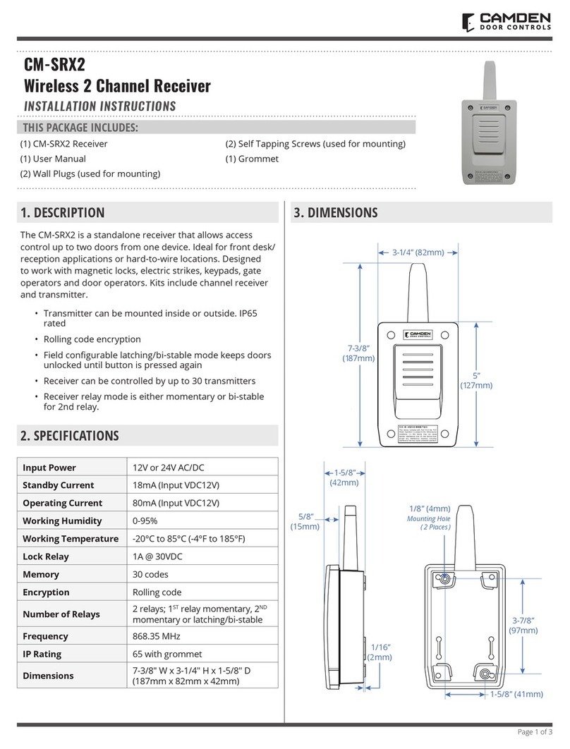 CAMDEN CM-SRX2 installation instructions