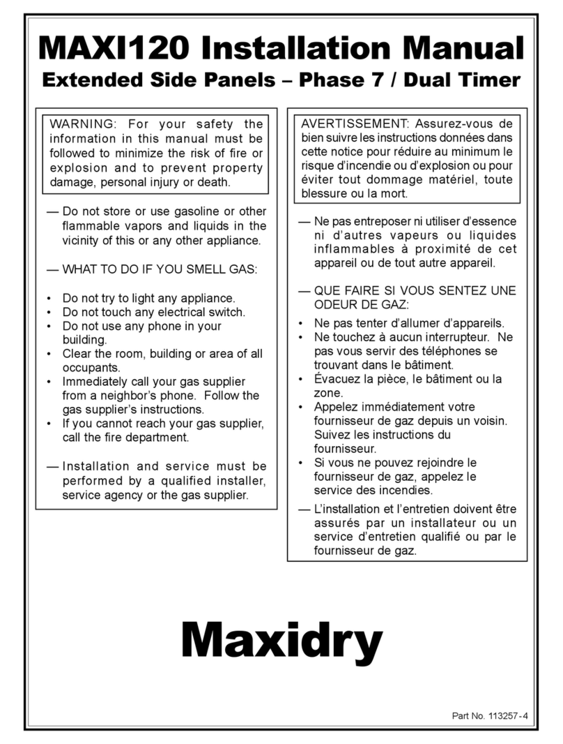 MAXIDRY MAXI120 User manual
