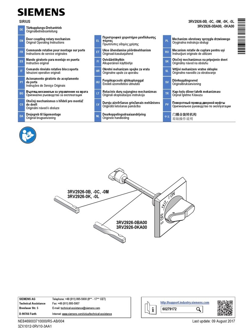 Siemens SIRIUS 3RV2926-0B Original operating instructions