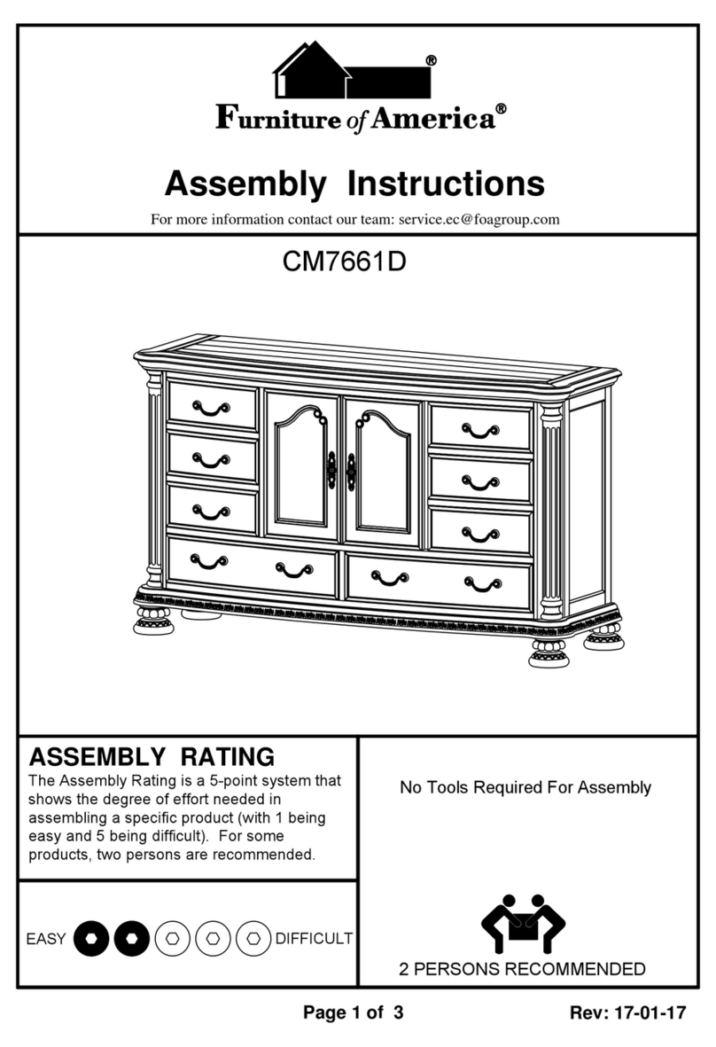 Furniture of America Persephone CM7661D Assembly instructions Furniture of America Persephone CM7661D Assembly instructions