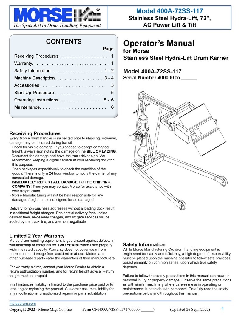 morse 400A-72SS-117 User manual