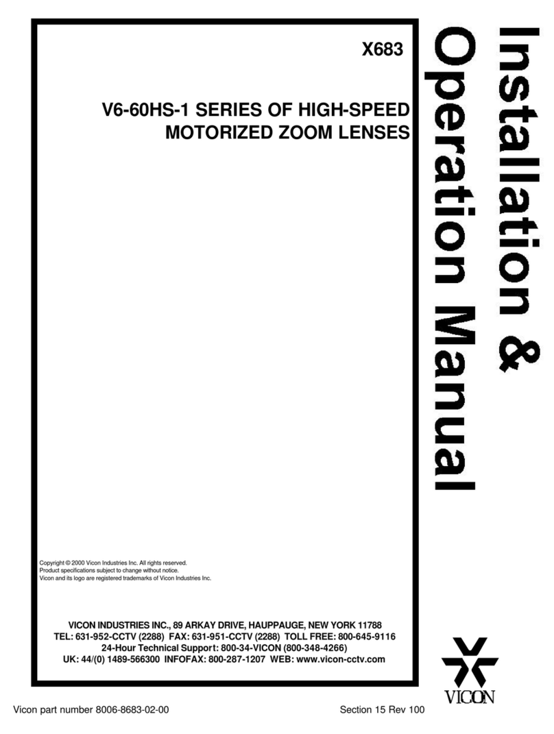 Vicon V6-60HS-1 Series User manual