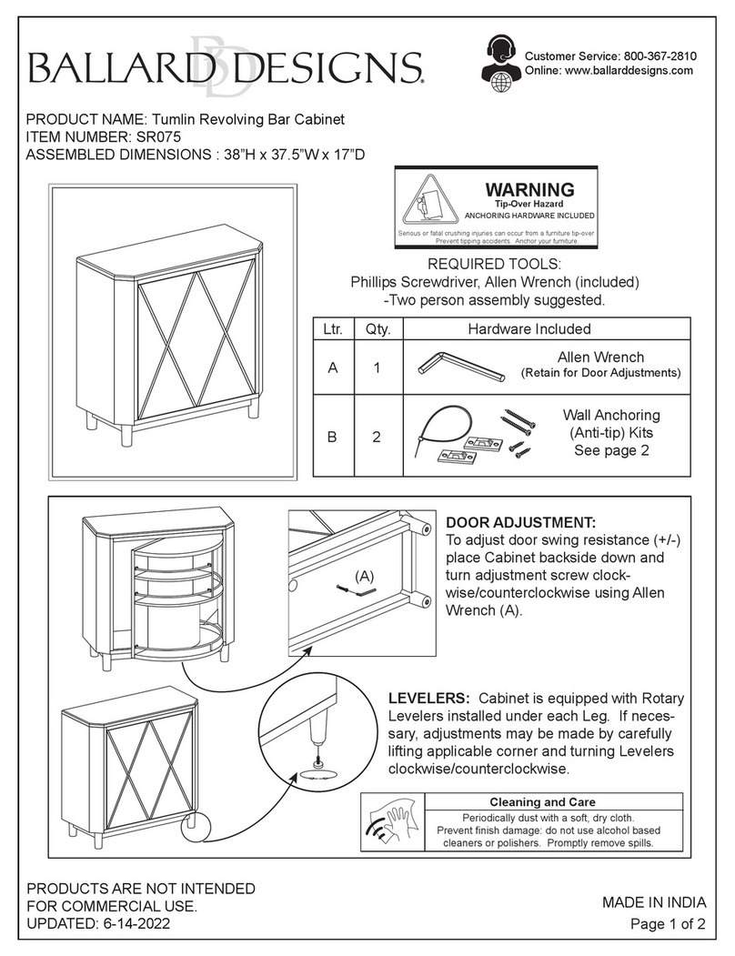 Ballard Designs Tumlin SR075 User manual Ballard Designs Tumlin SR075 User manual