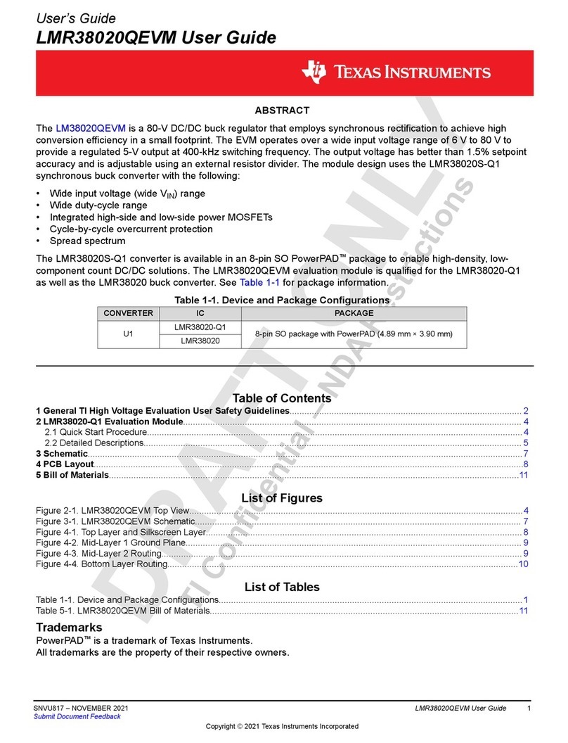 Texas Instruments LM38020QEVM User manual Texas Instruments LM38020QEVM User manual