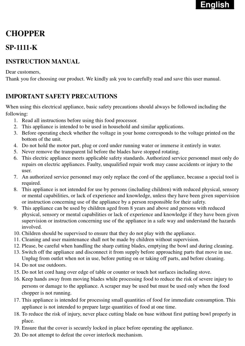 SAPIRHOME SP-1111-K instruction manual