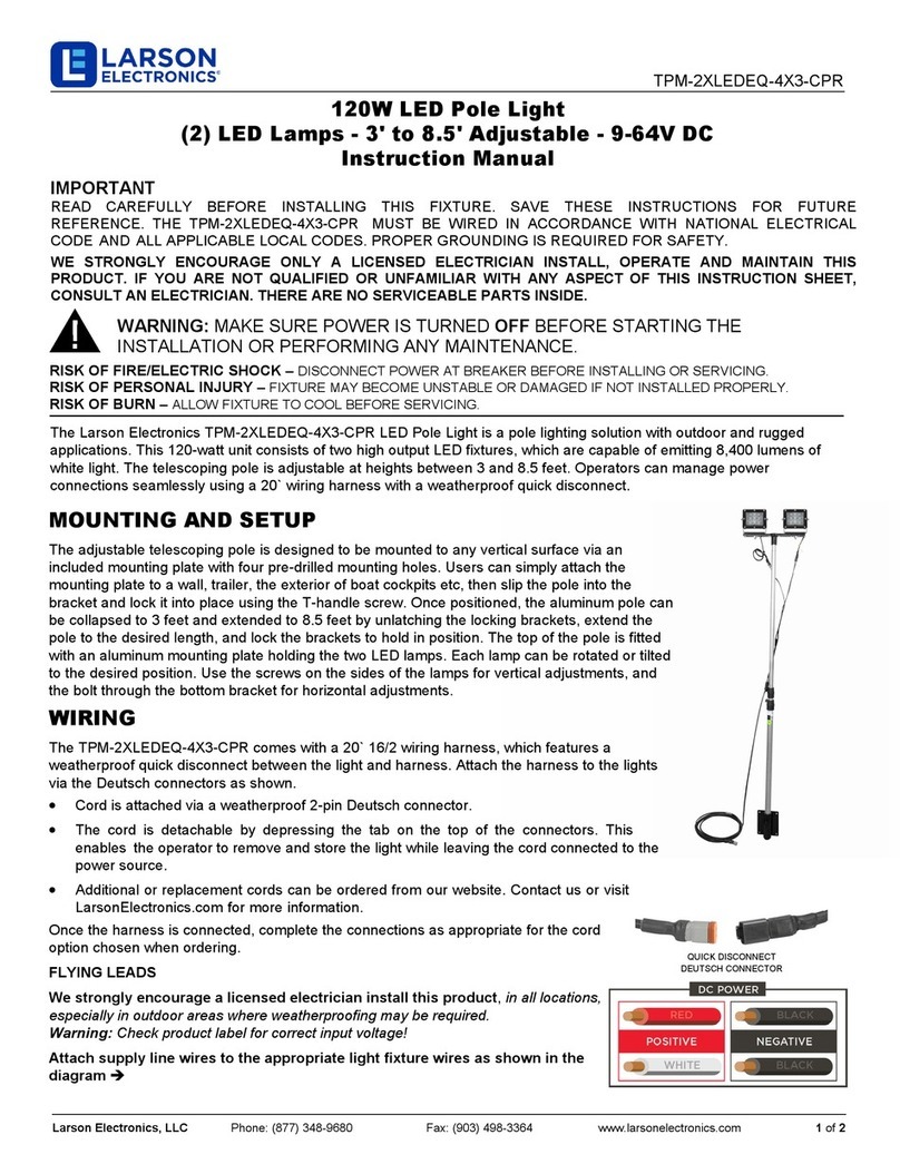 Larson Electronics TPM-2XLEDEQ-4X3-CPR instruction manual