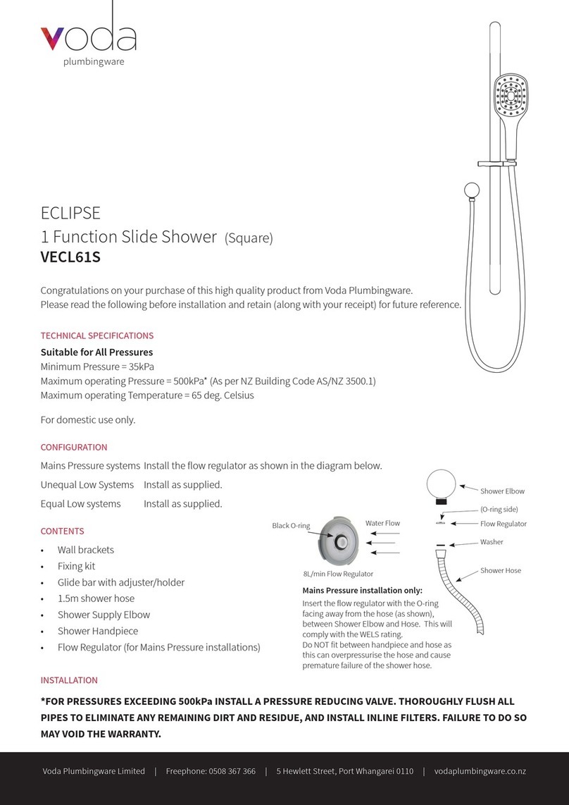 Voda Plumbingware ECLIPSE VECL61S Assembly instructions
