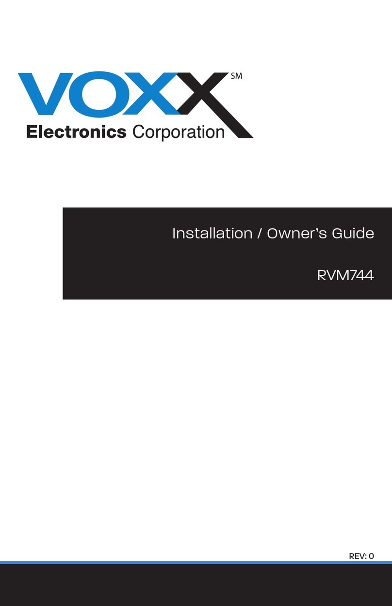 Voxx RVM744 Installation  & owners guide