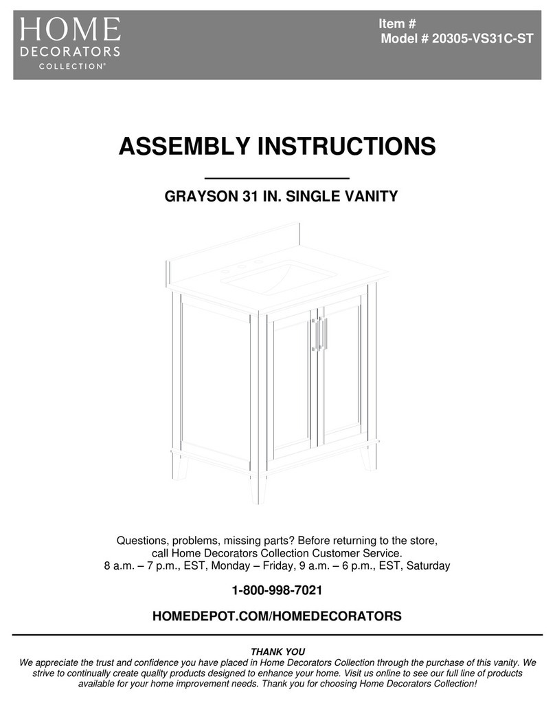 Home Decorators Collection GRAYSON 20305-VS31C-ST Assembly instructions Home Decorators Collection GRAYSON 20305-VS31C-ST Assembly instructions