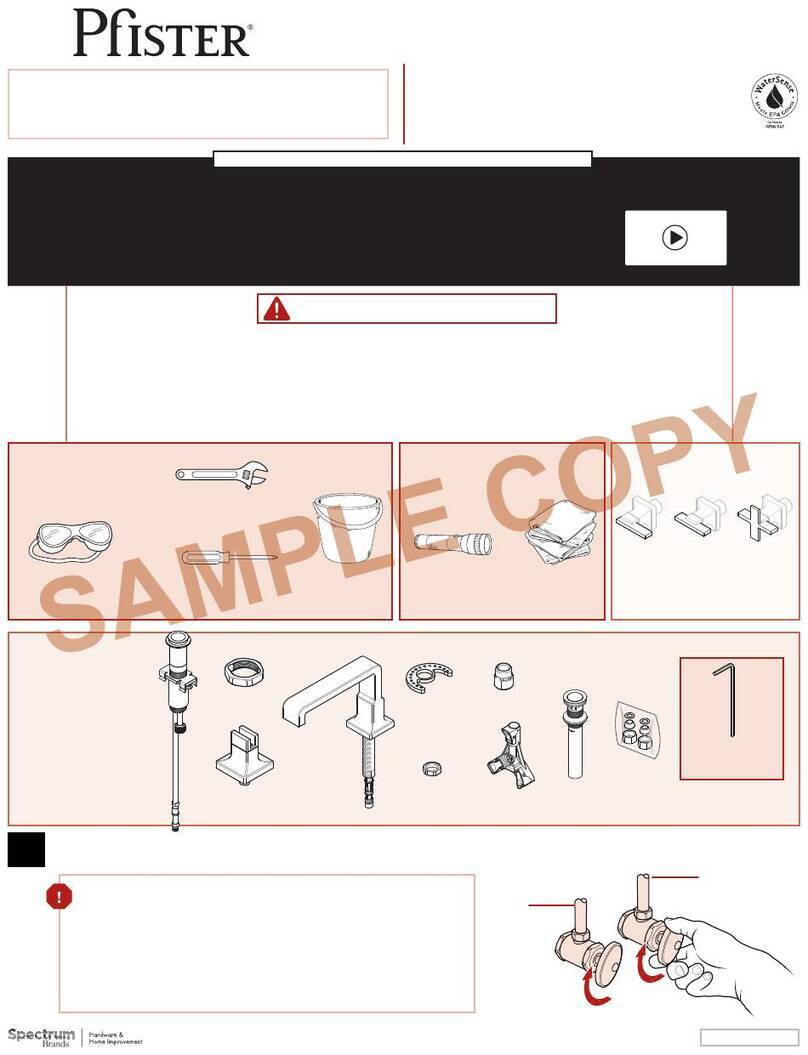 Spectrum Brands Pfister Verve LG49-VRV1 Quick installation guide