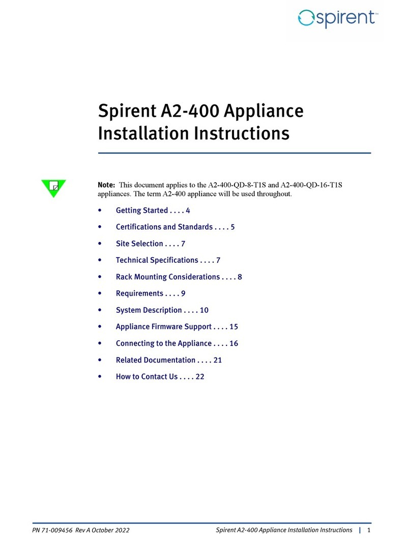 Spirent A2-400 User manual