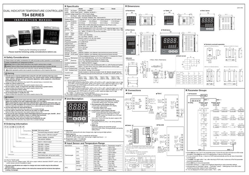 Autonics TS4 Series instruction manual