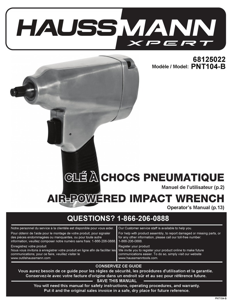 Haussmann Xpert PNT104-B Operator's manual