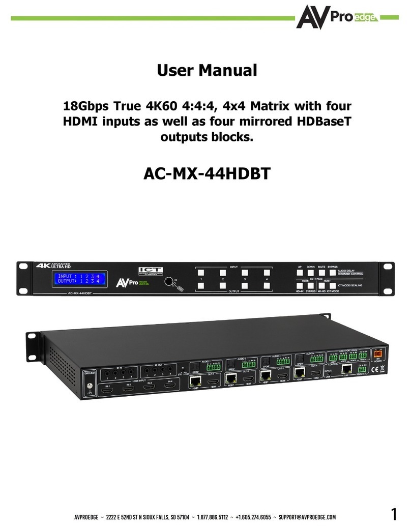 AVPro Edge AC-MX-88HDBT user manual