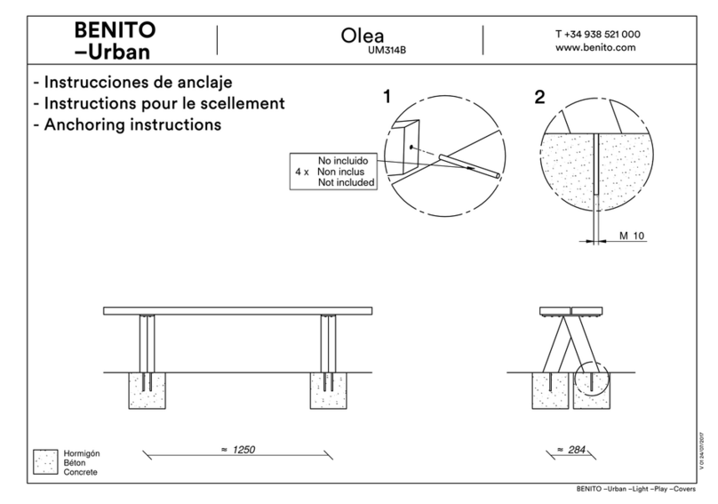 BENITO Urban Olea UM314B Anchoring instructions