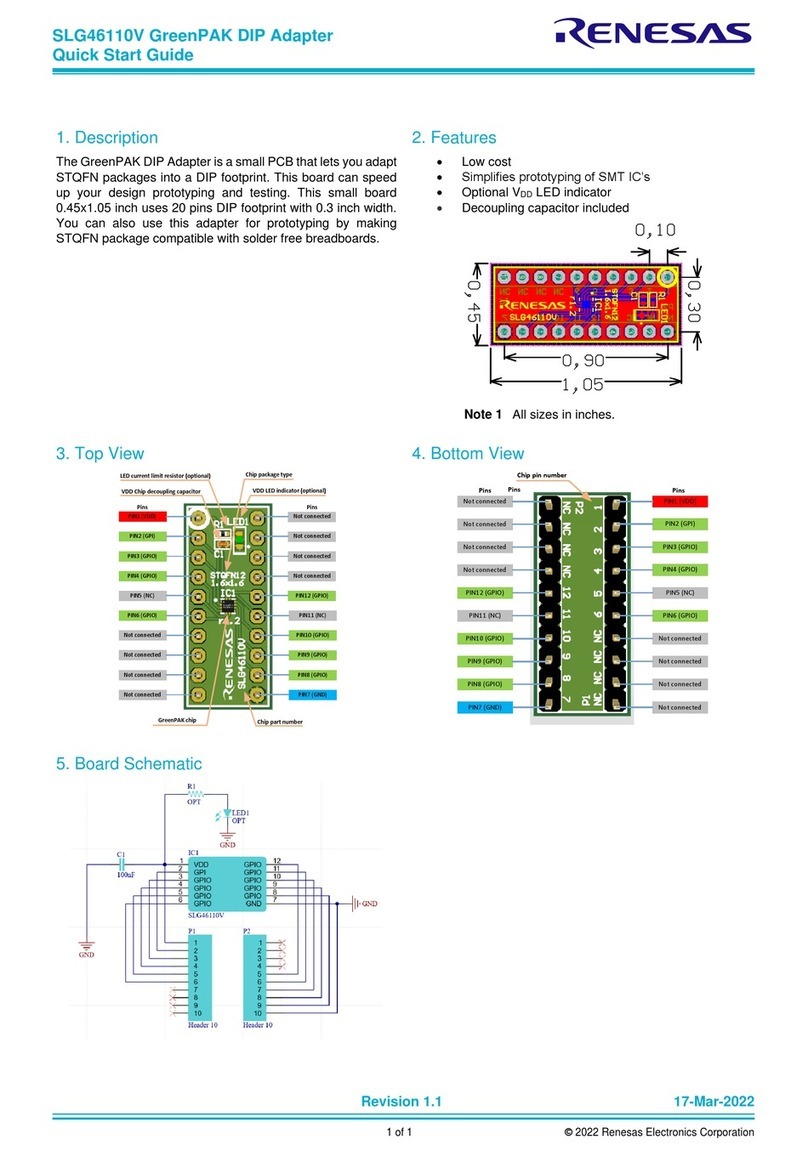 Renesas GreenPAK SLG46110V User manual