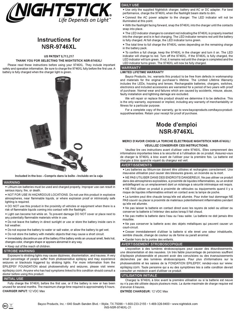Night Stick NSK-NSR-9746XL User manual