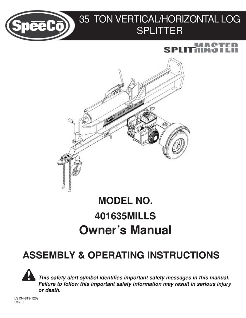SpeeCo SPLITMASTER 401635MILLS User manual