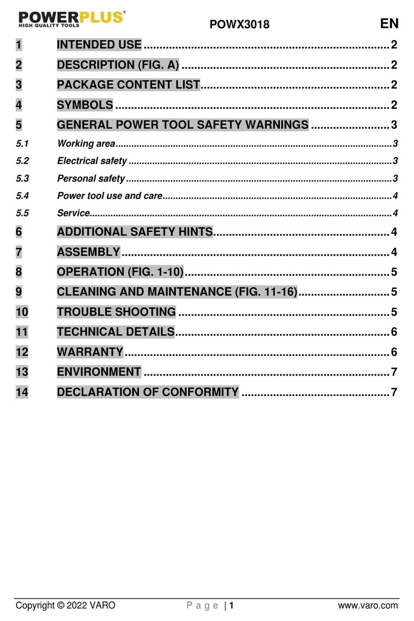 VARO Powerplus POWX3018 user manual