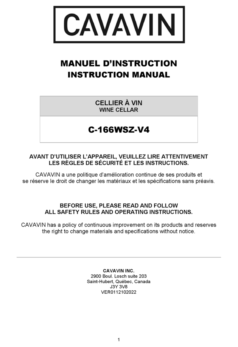 Cavavin C-166WSZ-V4 instruction manual