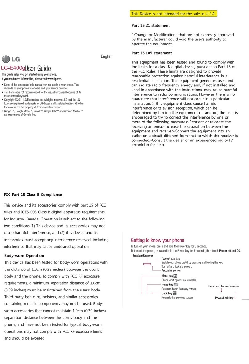 LG LG-E400g User manual