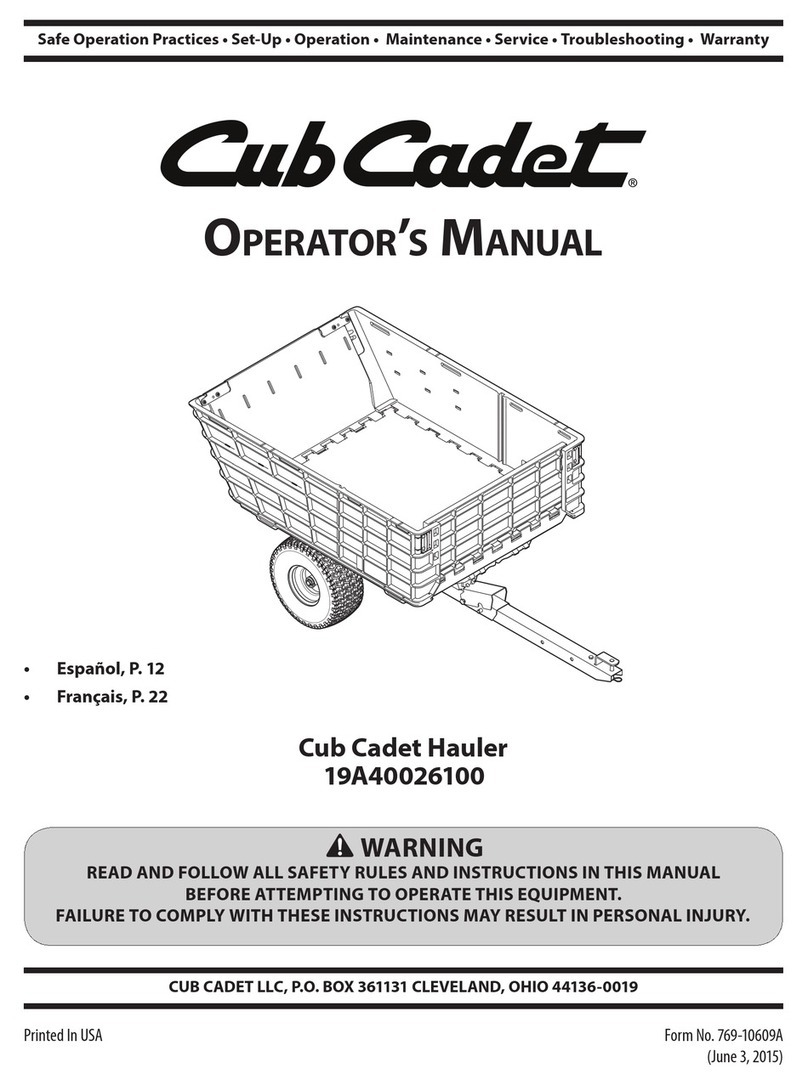 Cub Cadet 19A40026100 Operator's manual