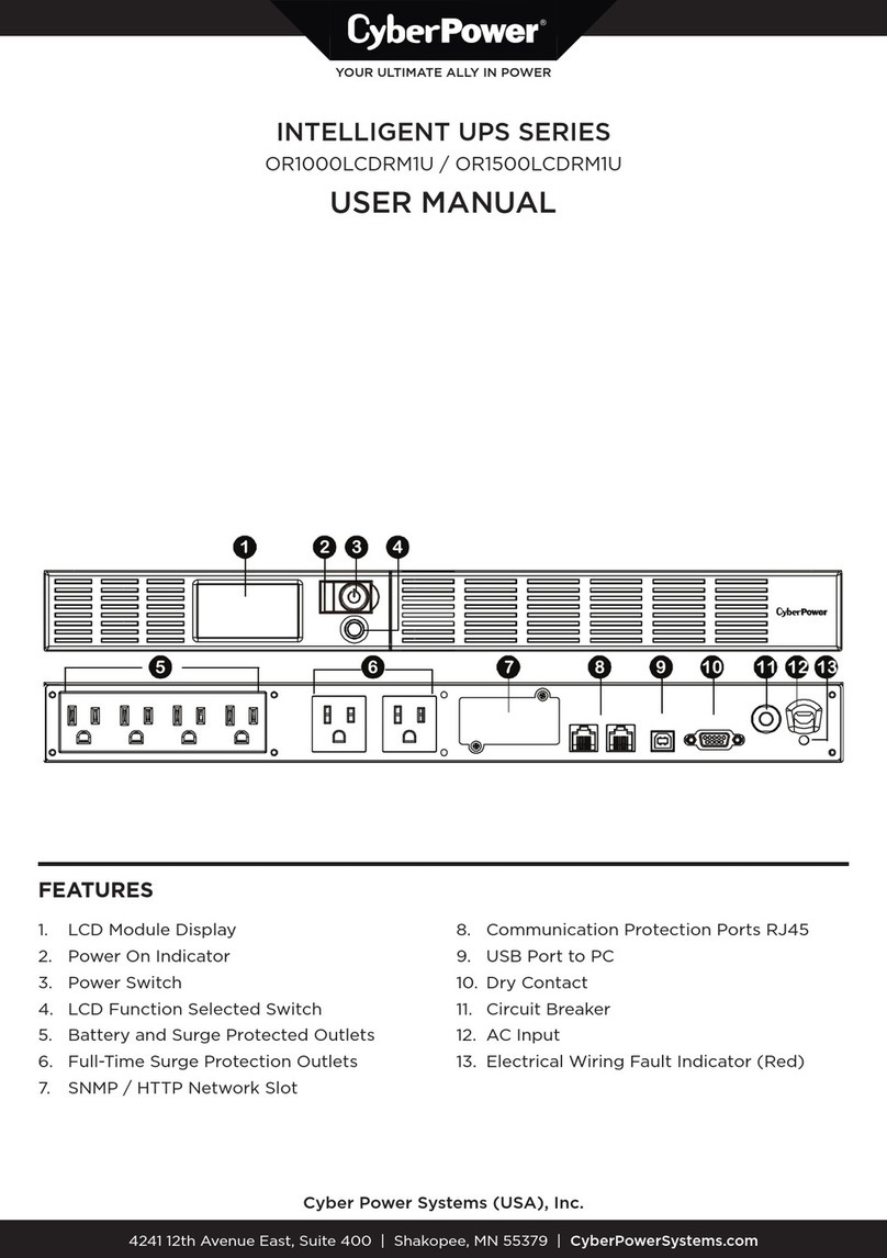 CyberPower OR1000LCDRM1Ua user manual
