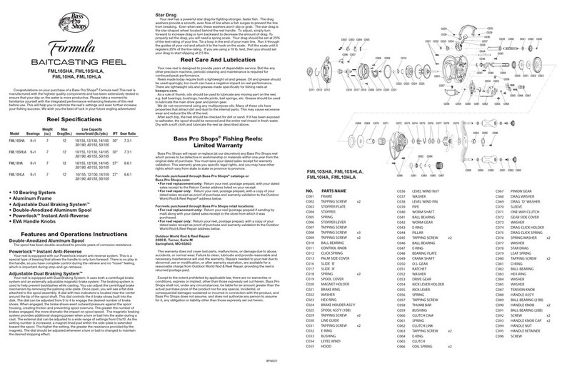 Bass Pro Shops Formula FML10SHA quick start guide