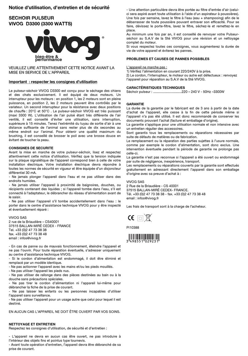 Vivog D3300 User guide