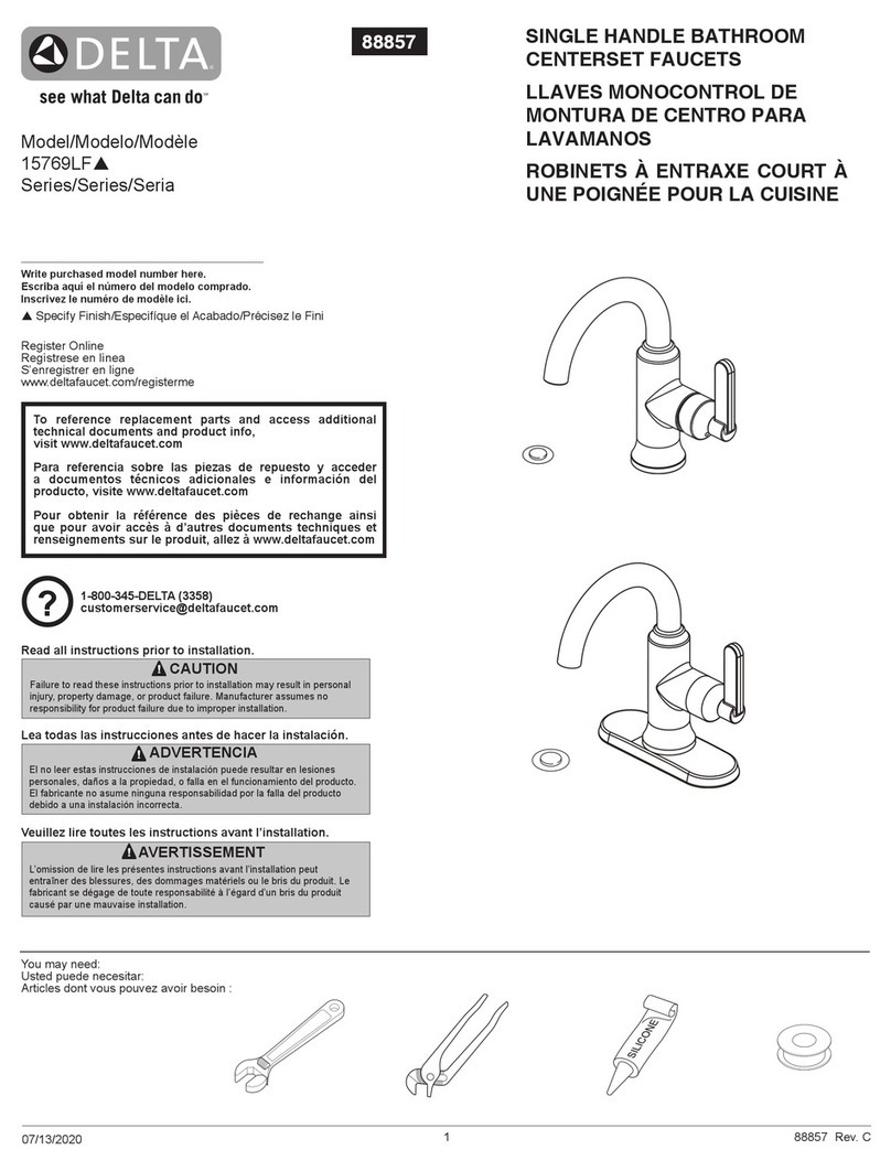 Delta Alux 15769LF-SP User manual Delta Alux 15769LF-SP User manual