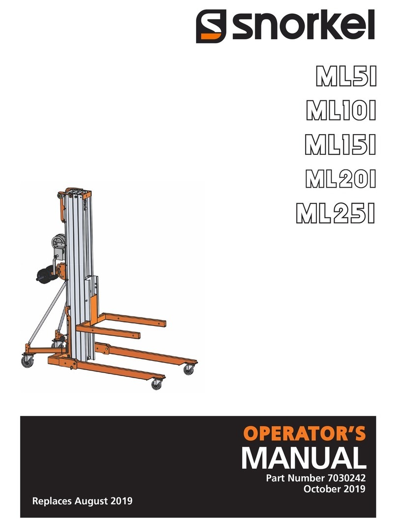 Snorkel ML15I Operator's manual