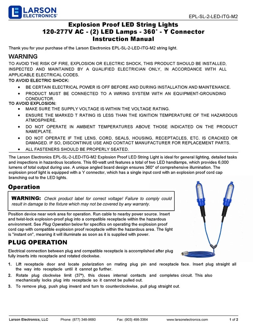 Larson Electronics EPL-SL-2-LED-ITG-M2 User manual Larson Electronics EPL-SL-2-LED-ITG-M2 User manual