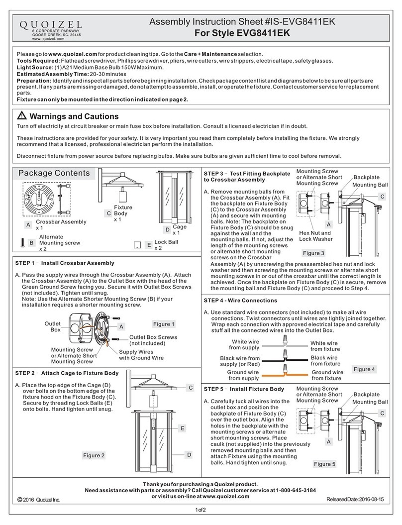 Quoizel EVG8411EK Mounting instructions