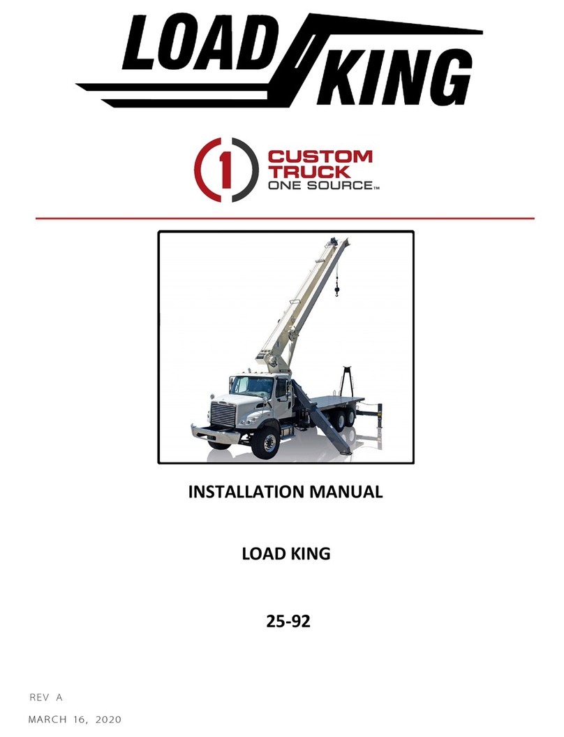 CUSTOM TRUCK LOAD KING 25-92 installation manual