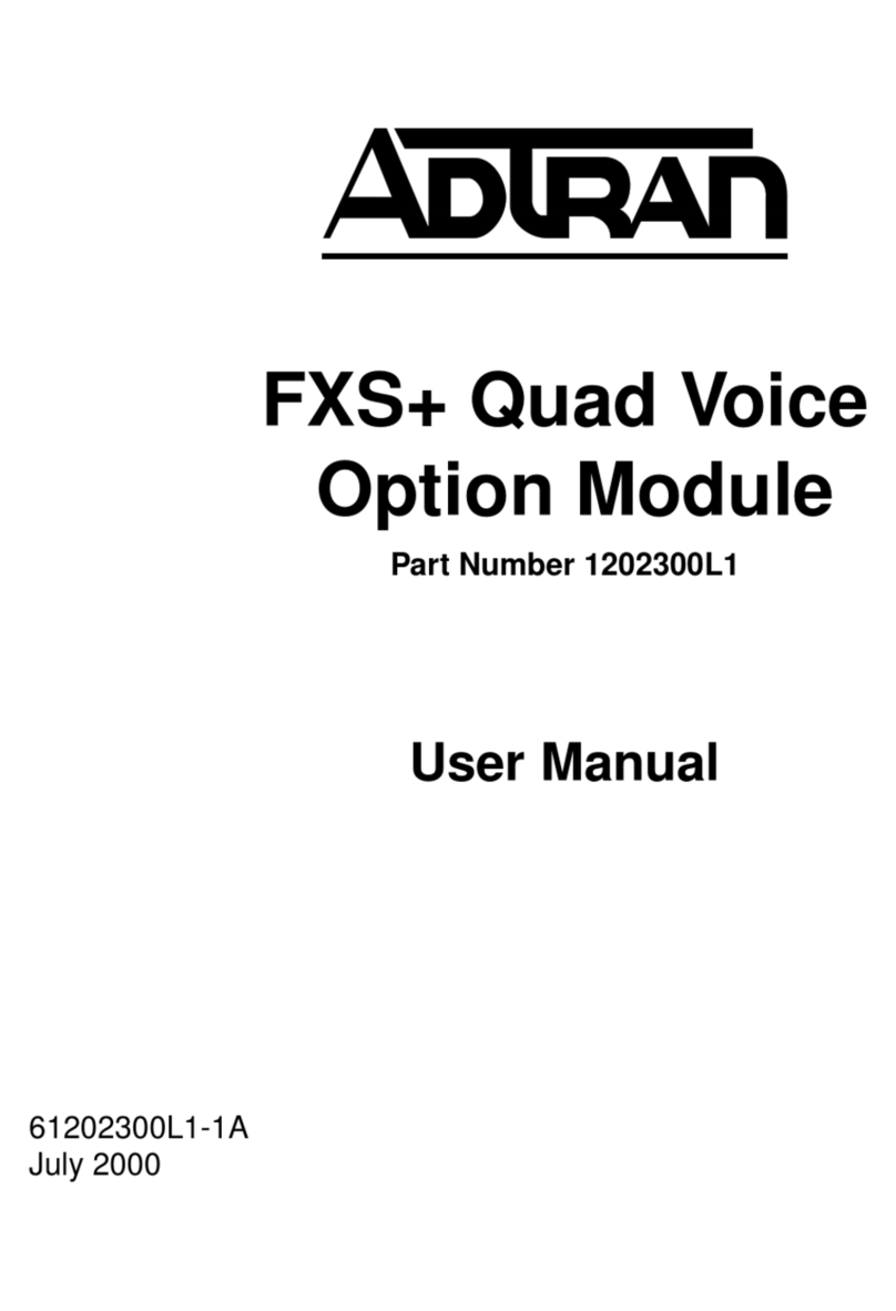 ADTRAN FXS+ Dual User manual