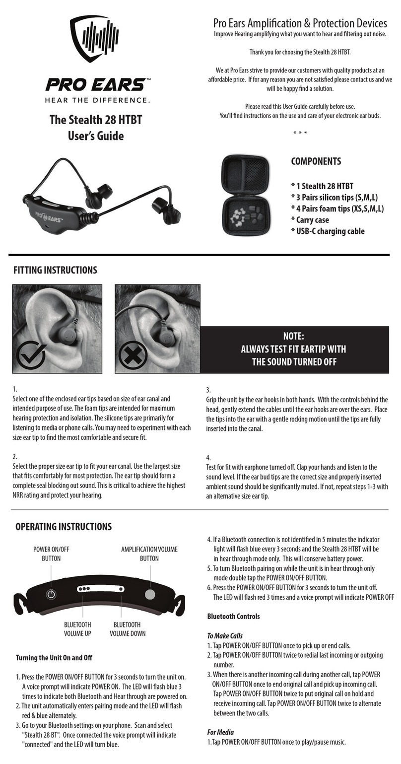 Pro Ears The Stealth 28 HTBT user guide