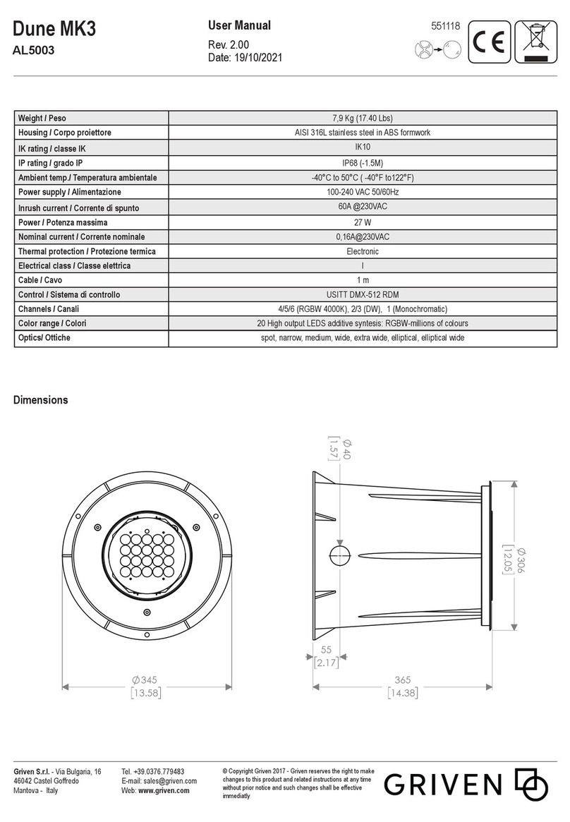 Griven Dune MK3 user manual