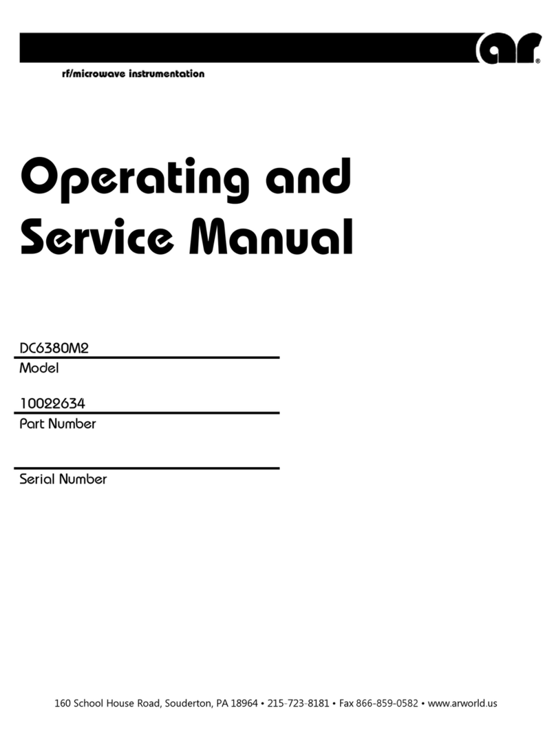 AR DC6380M2 Operating and service manual AR DC6380M2 Operating and service manual