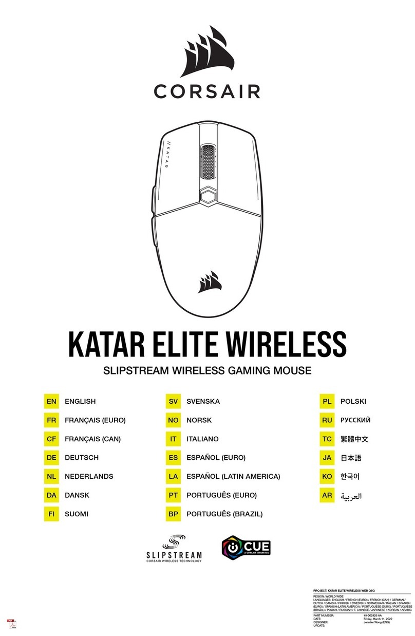 Corsair KATAR ELITE WIRELESS RGP0131 User manual