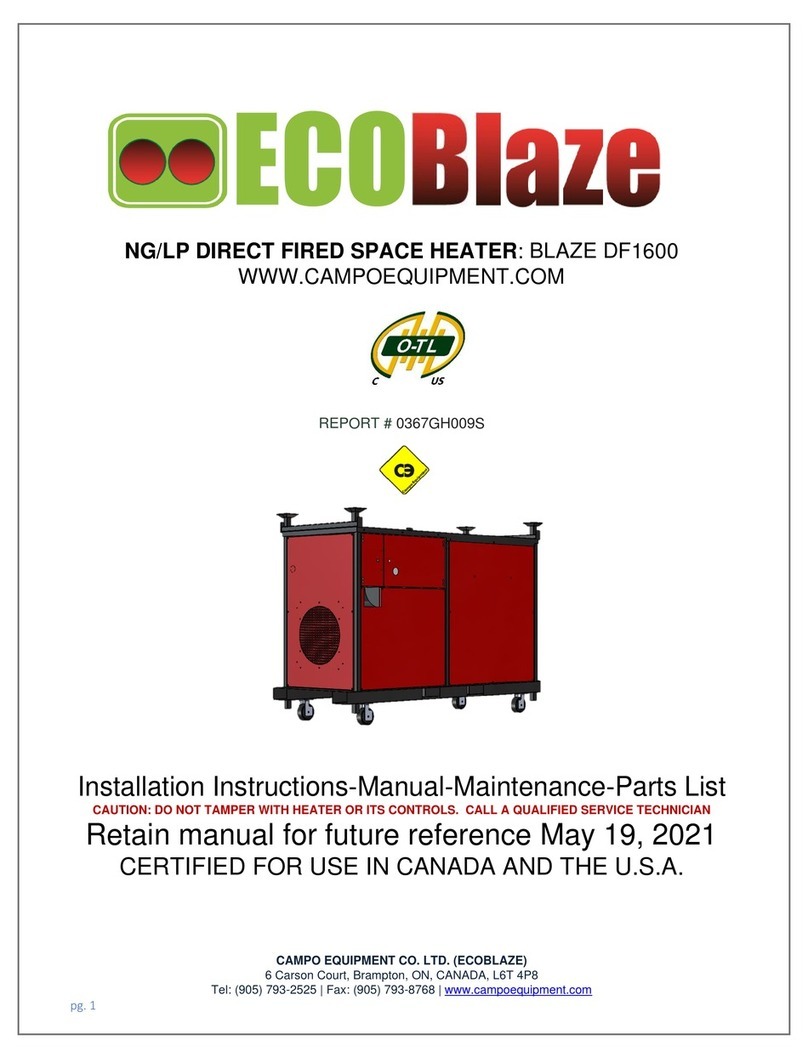 Campo Equipment ECOBlaze DF1600 manual