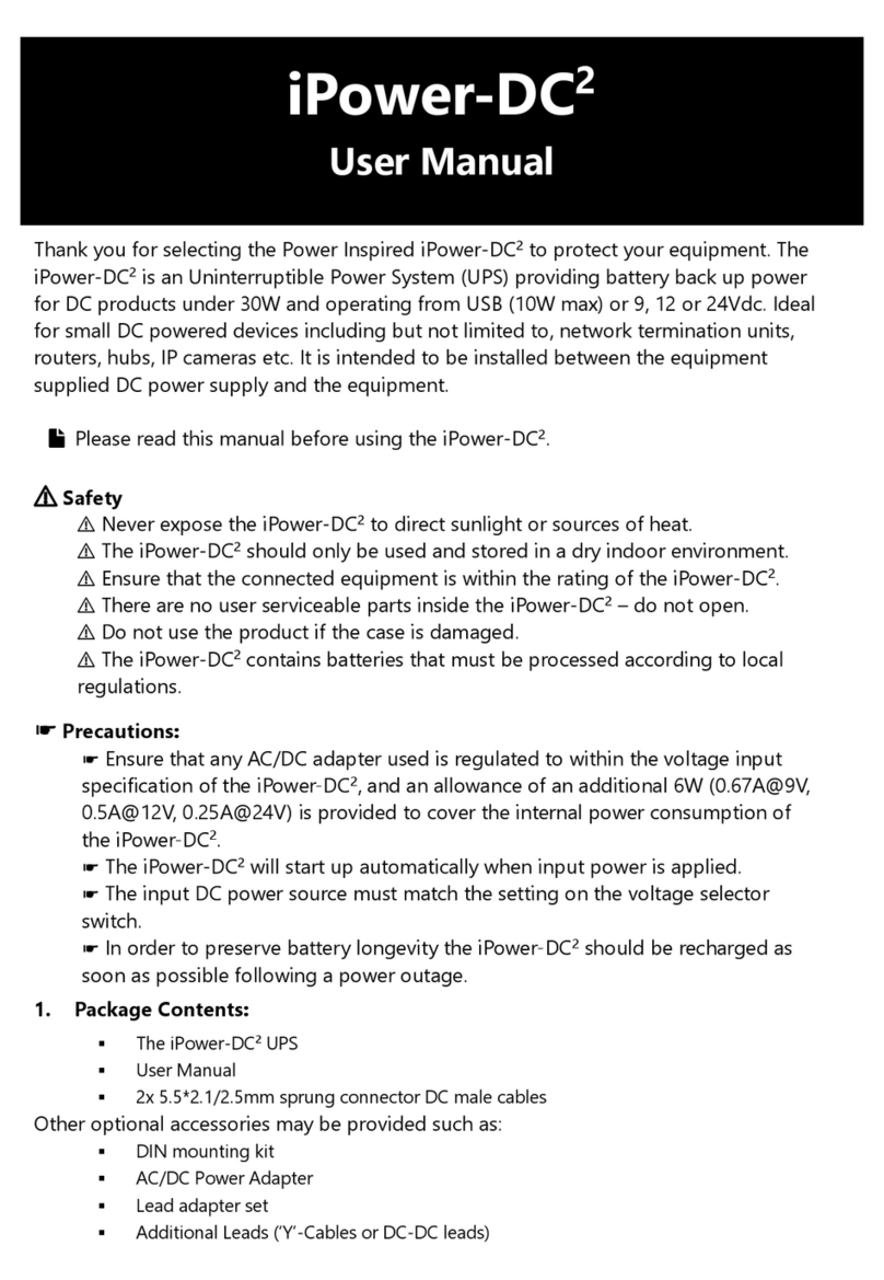 Power Inspired iPower-DC2 user manual