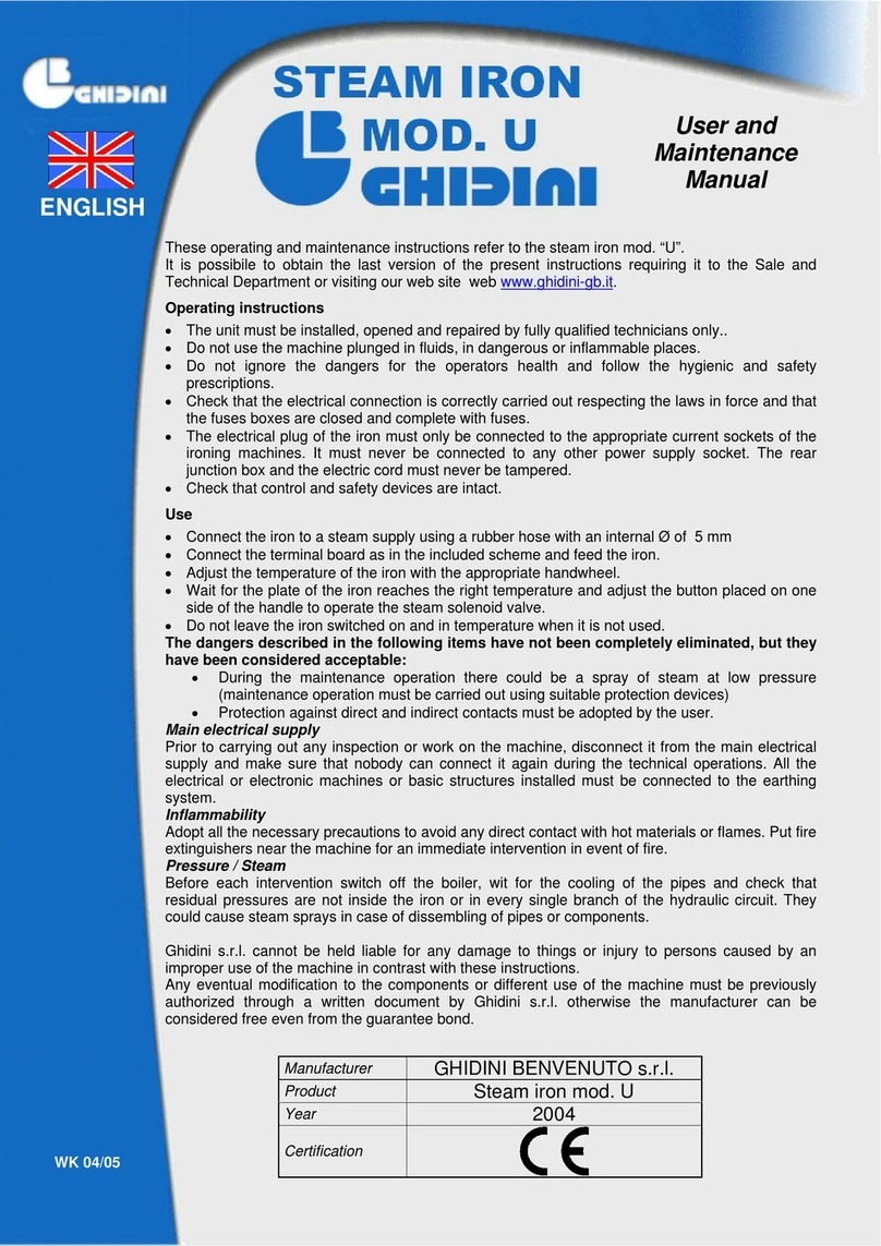 GHIDINI U Operating instructions