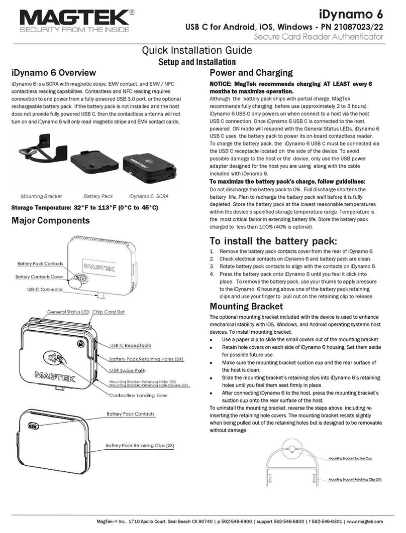 Magtek iDynamo 6 User manual
