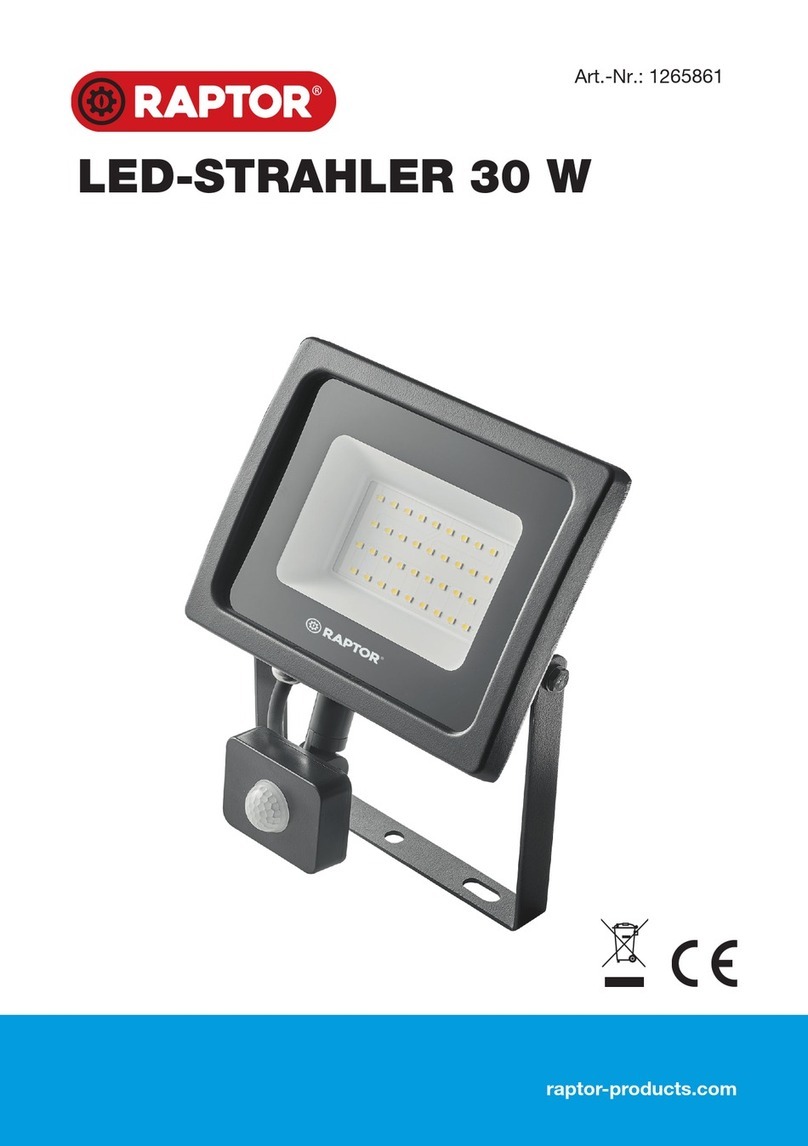 Raptor 1265861 quick start guide